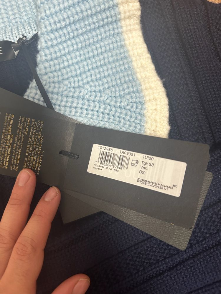 Versace Navy Blue Knit Cardigan image 7