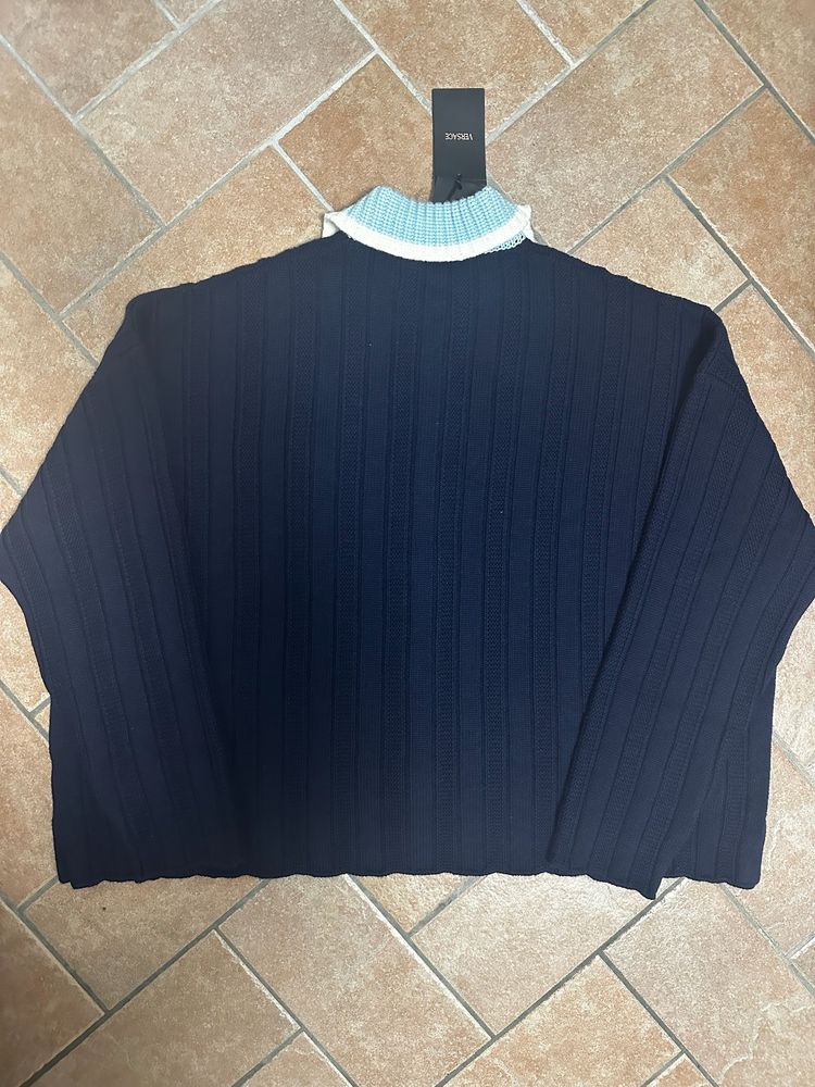 Versace Navy Blue Knit Cardigan image 9