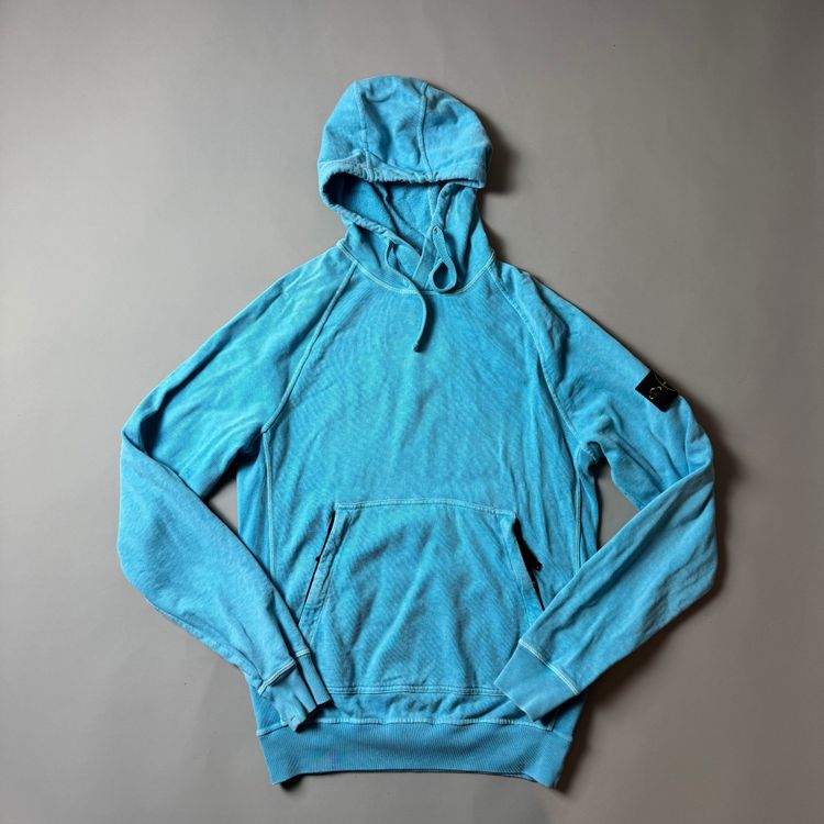 Stone Island Blue Hoodie - Medium