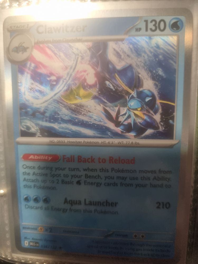 Clawitzer Pokémon Card