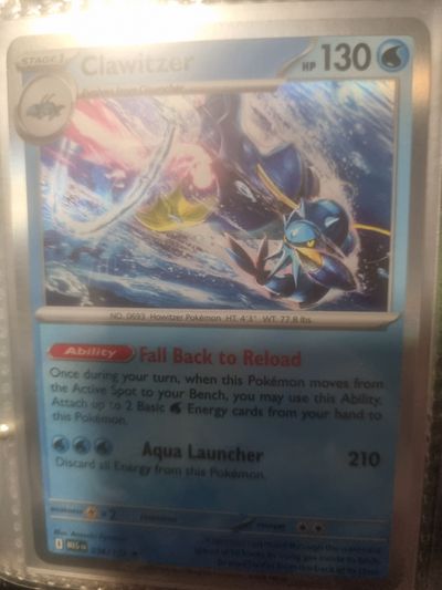Clawitzer Pokémon Card
