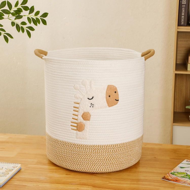 Giraffe Print Storage Basket imagen 1
