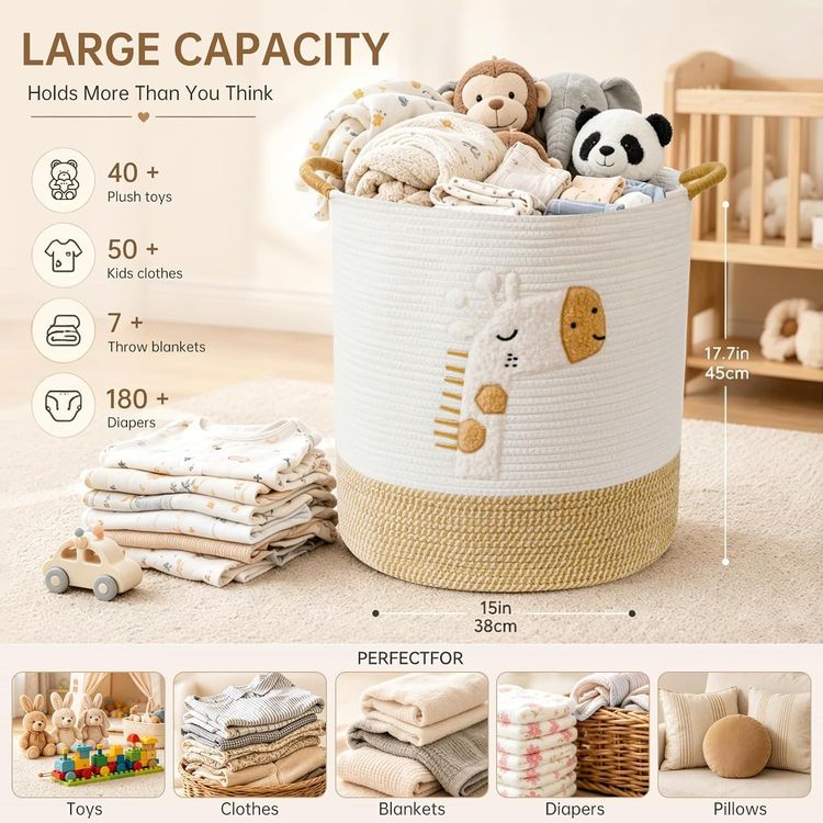 Giraffe Print Storage Basket imagen 3