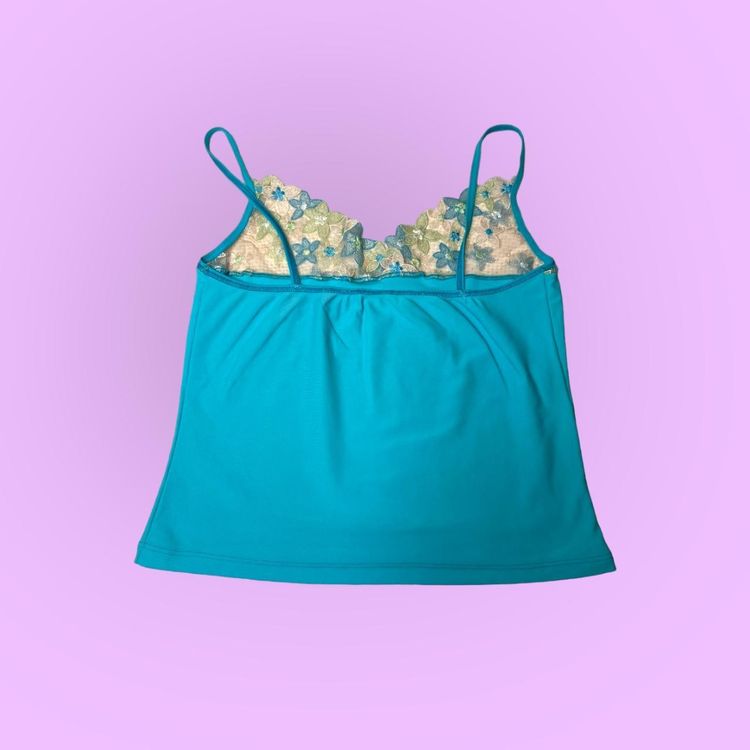 90s 00s cami top with sheer floral bust   2