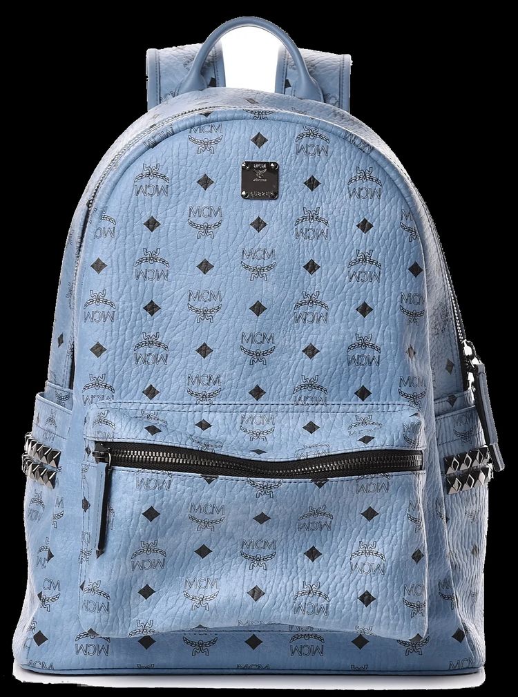 MCM Large Stark Backpack Light Blue