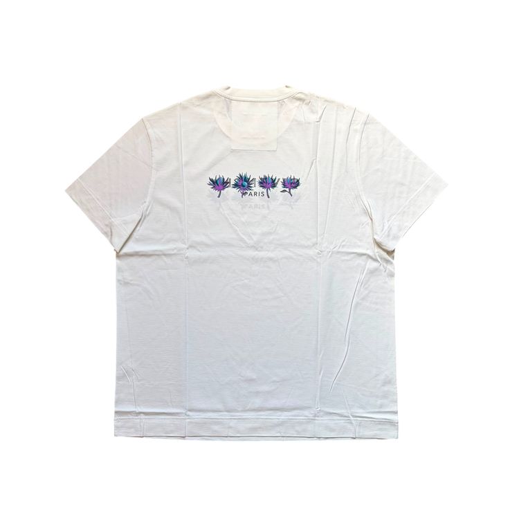 Givenchy White Floral Reverse Logo T-Shirt image 3