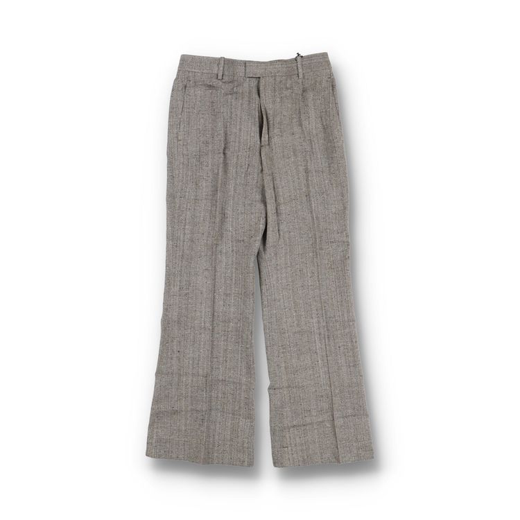 Bottega Veneta Brown Knit Melange Viscose and Silk Flared Trousers