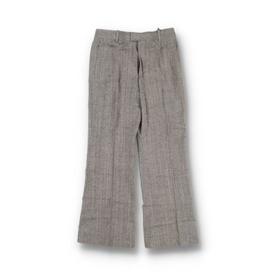 Bottega Veneta Brown Knit Melange Viscose and Silk Flared Trousers