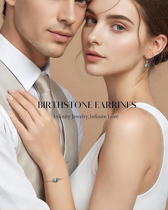 Infinity Earrings With Turquoise Birthstone 5