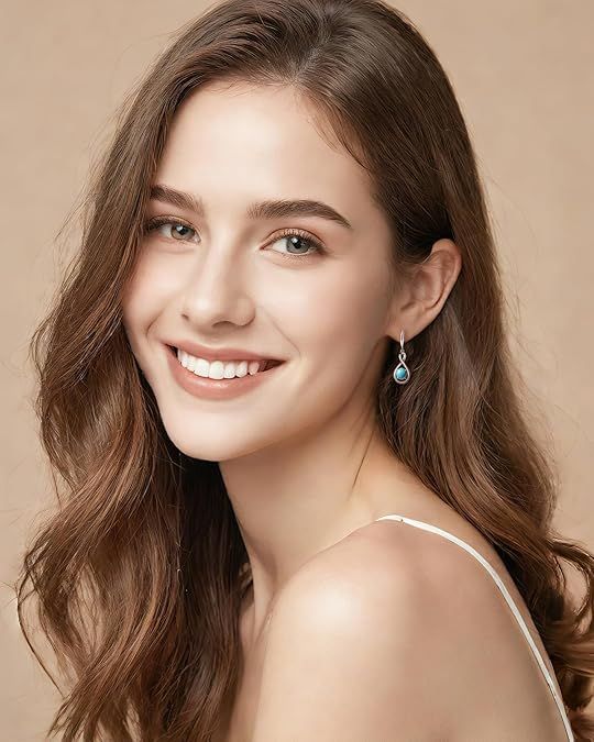 Infinity Earrings With Turquoise Birthstone 2