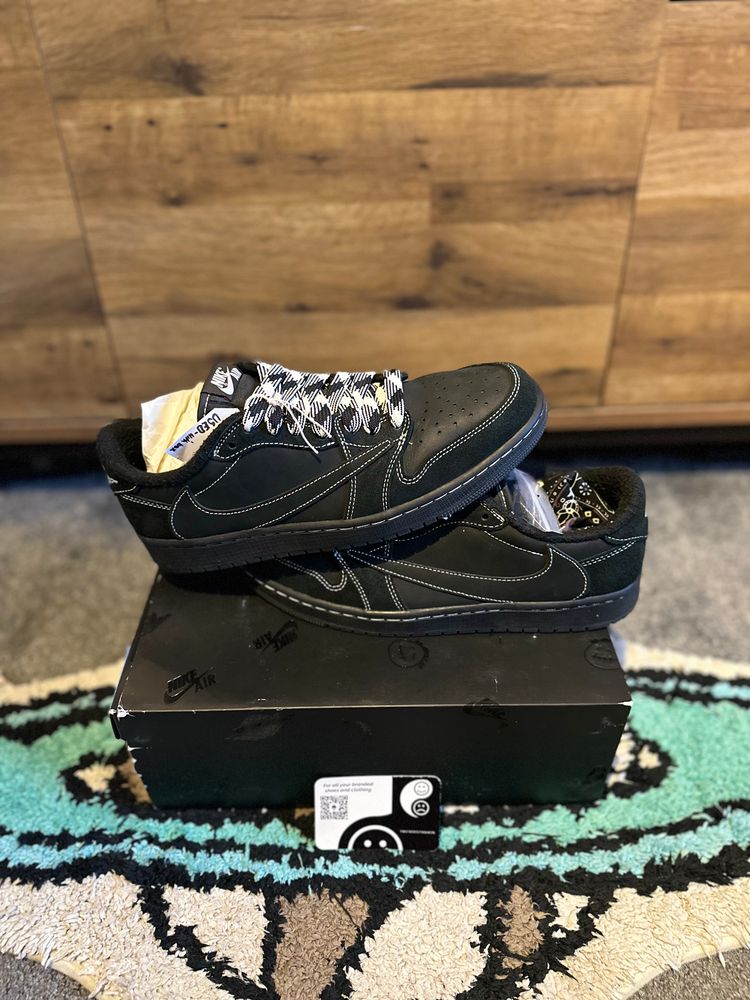 Nike Air Jordan 1 Travis Scott “Phantom-black ” U.K. 9 image 2