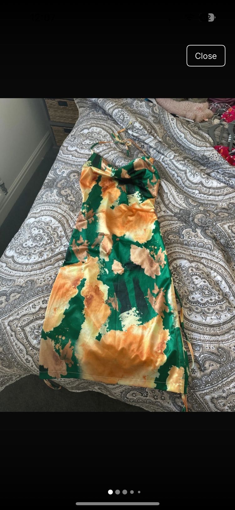 Other green and orange floral dress product image