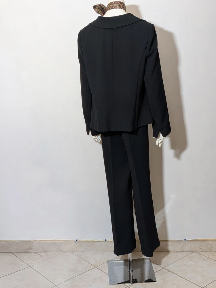 Completo Tailleur Nero Giacca + Pantalone Tg. L / 44-46 IT 2