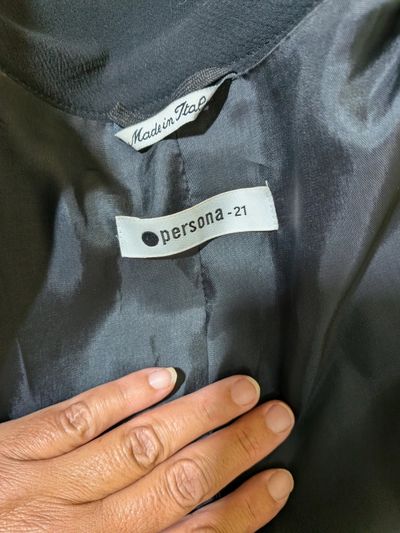 Completo Tailleur Nero Giacca + Pantalone Tg. L / 44-46 IT 8