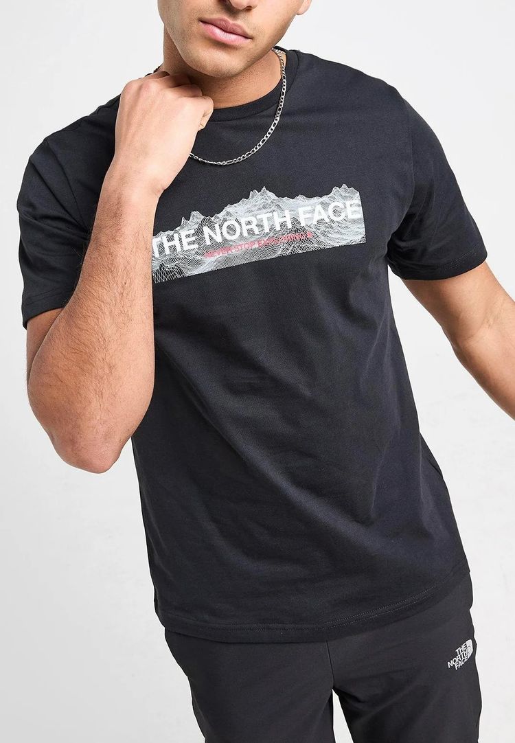 The North Face Digi Mountain  black graphic t-shirt