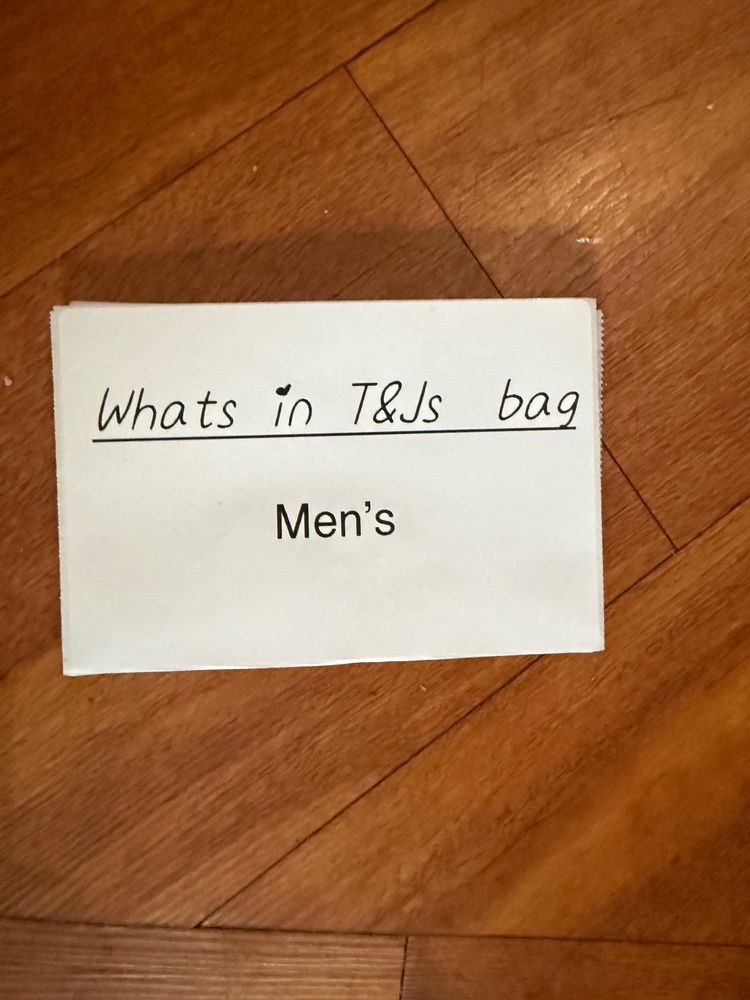 What’s in t&js bag men’s 