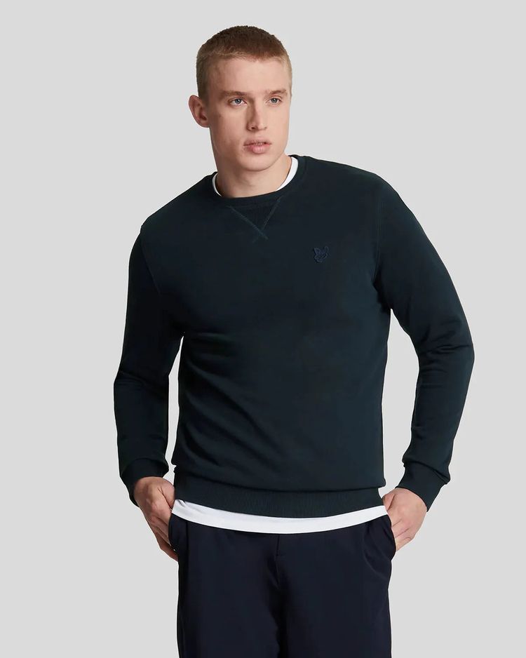 RD1 Clothing Lyle & Scott Tonal Eagle Crew Neck Sweatshirt In Dark Navy product image