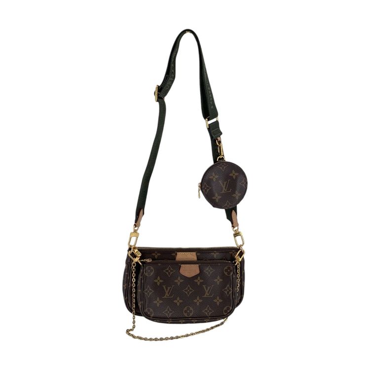 Louis Vuitton Monogram Canvas Multi Pochette Accessoire Green Crossbody Bag image 1