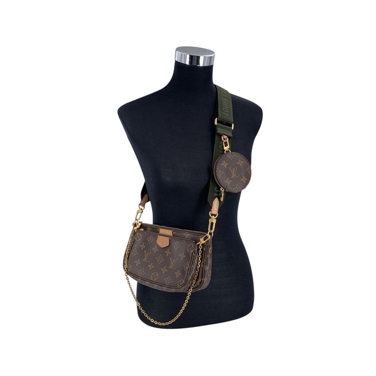 Louis Vuitton Monogram Canvas Multi Pochette Accessoire Green Crossbody Bag image 6
