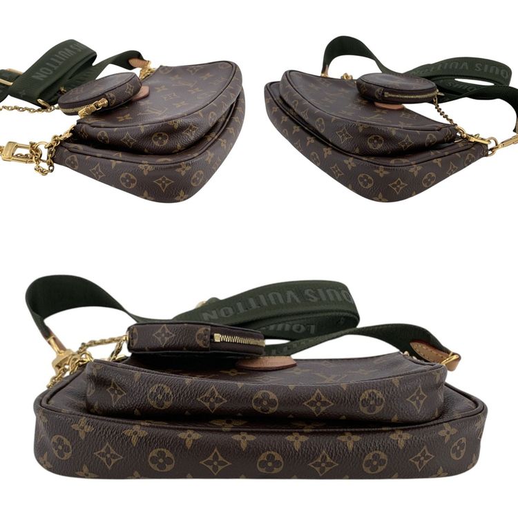 Louis Vuitton Monogram Canvas Multi Pochette Accessoire Green Crossbody Bag image 5