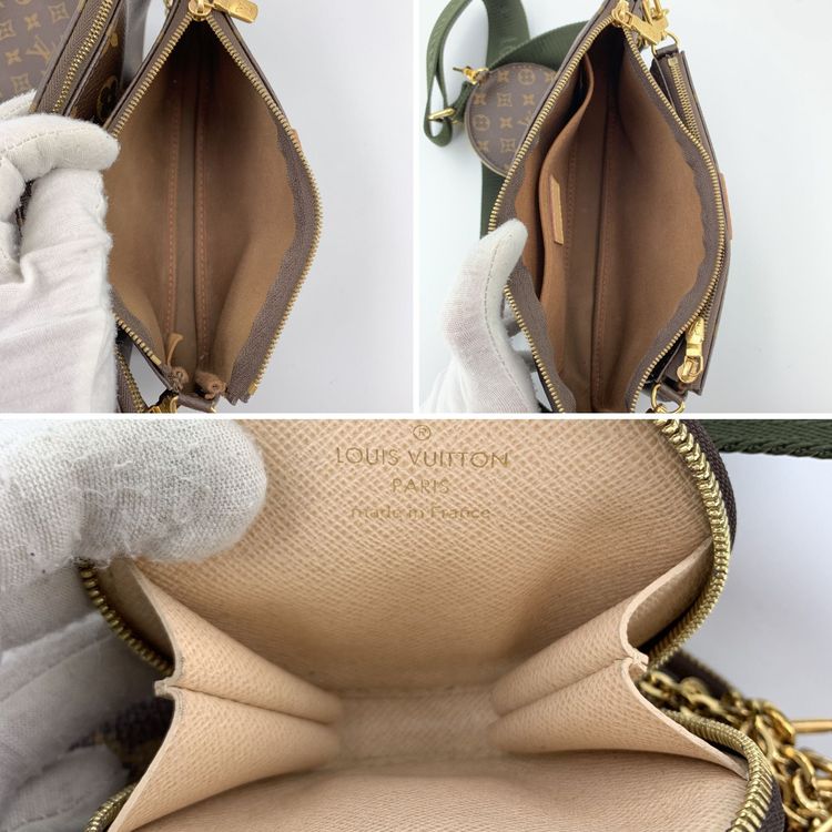 Louis Vuitton Monogram Canvas Multi Pochette Accessoire Green Crossbody Bag image 7