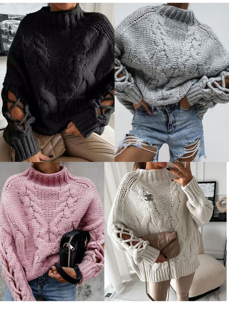 Other Knit Sweaters With Lace-Up Sleeves product image