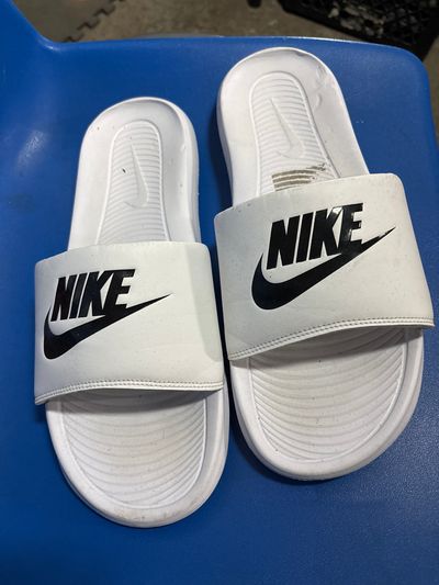 Nike White Slide Sandals