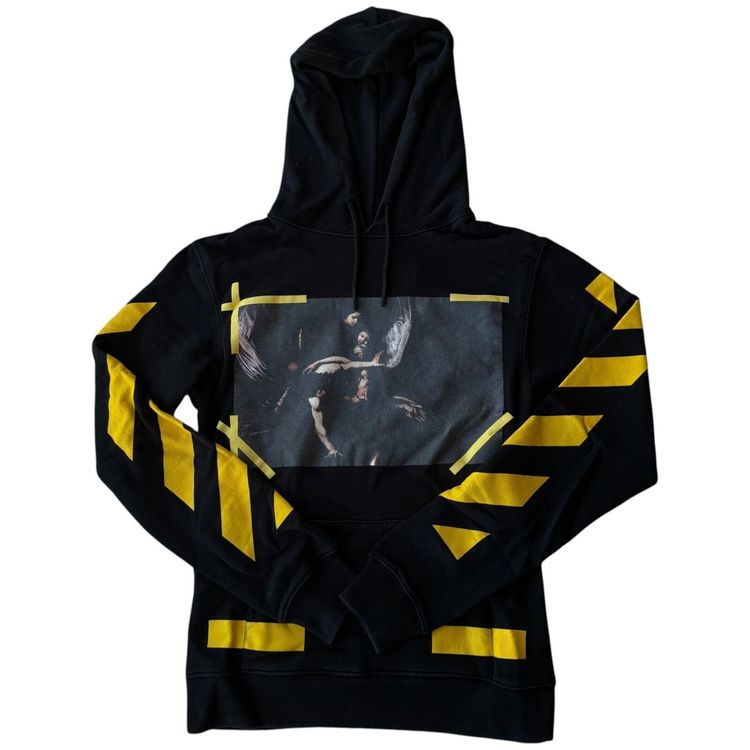 Off-White Black Yellow Caravaggio Hoodie image 1
