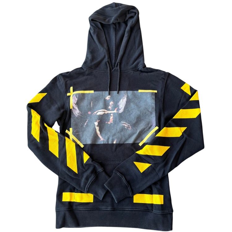 Off-White Black Yellow Caravaggio Hoodie image 12