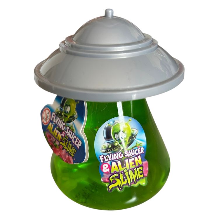 Light Up Flying Saucer Alien Slime - Green 2