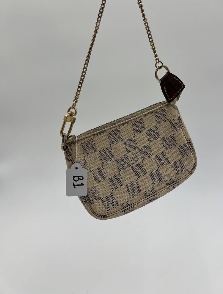 Louis Vuitton Damier Azur Mini Pochette Accessories obraz 3