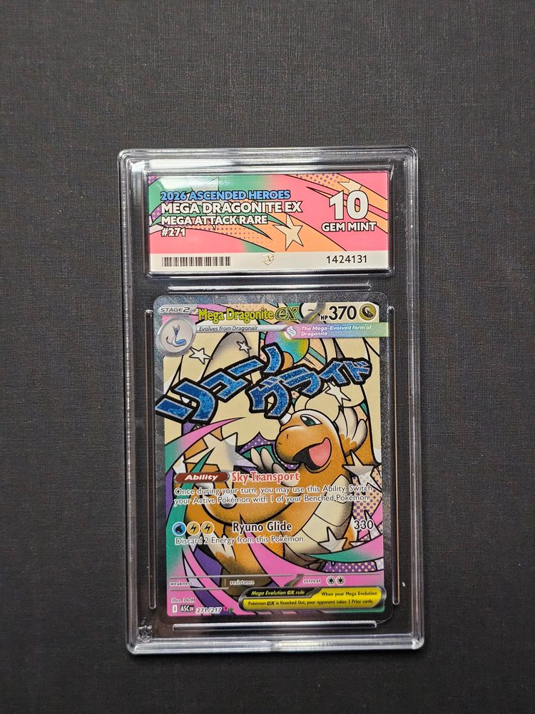 Mega Dragonite Ex 271/217 Ace Gem Mint 10 image 1
