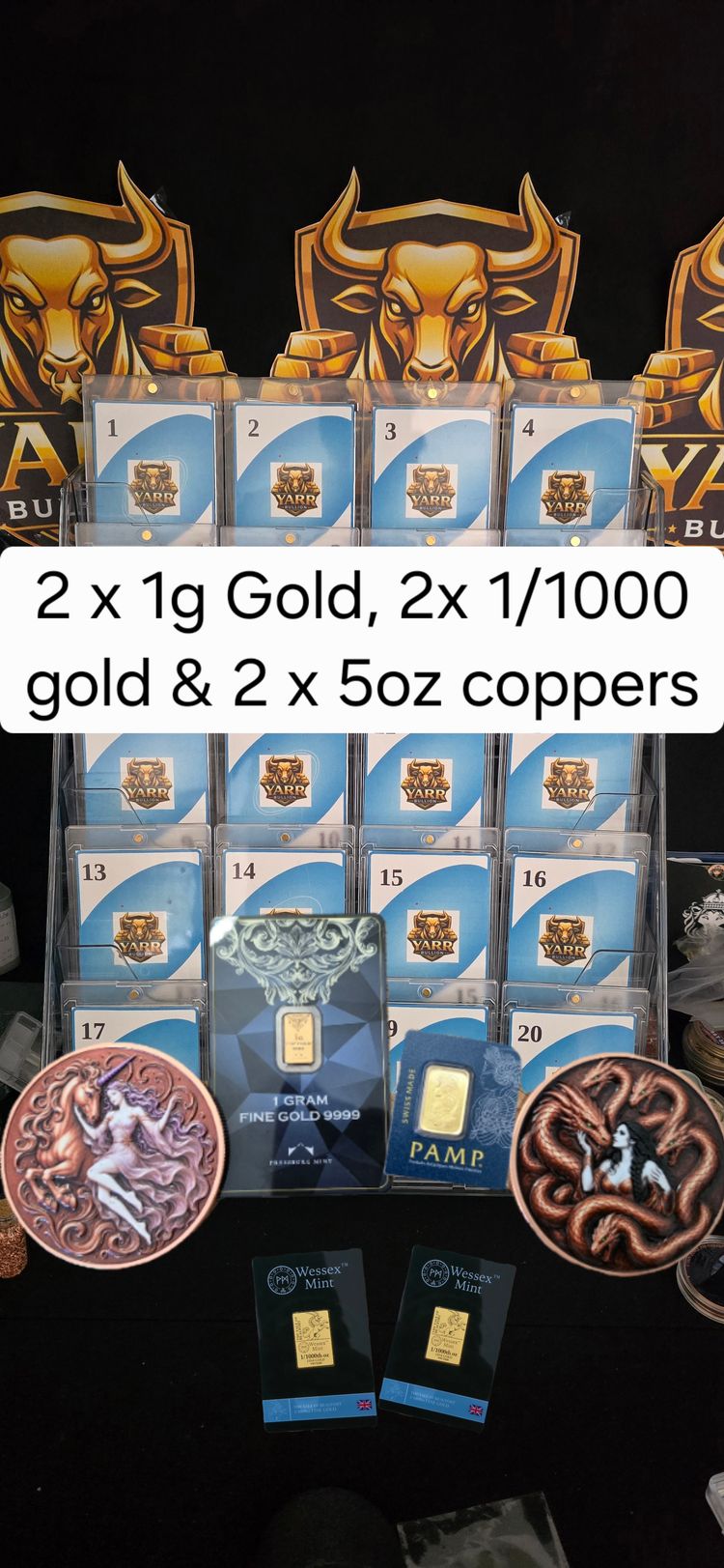 2 x 1g gold Chase Yarr Playing Card , 1st 5 instant reveal