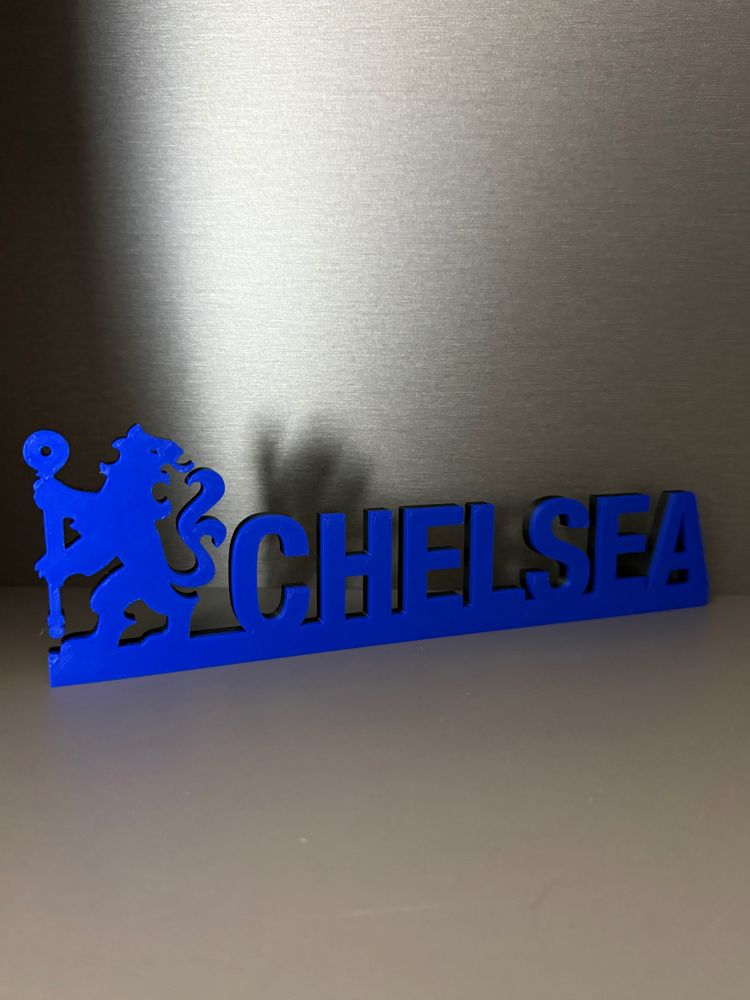 Figurka Chelsea FC Napis Druk 3D Niebieska 6