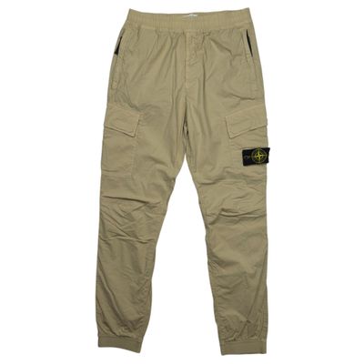 S/S 21 Stone Island Stretch Cotton Cargo Trousers 30 RE-T - Light Beige