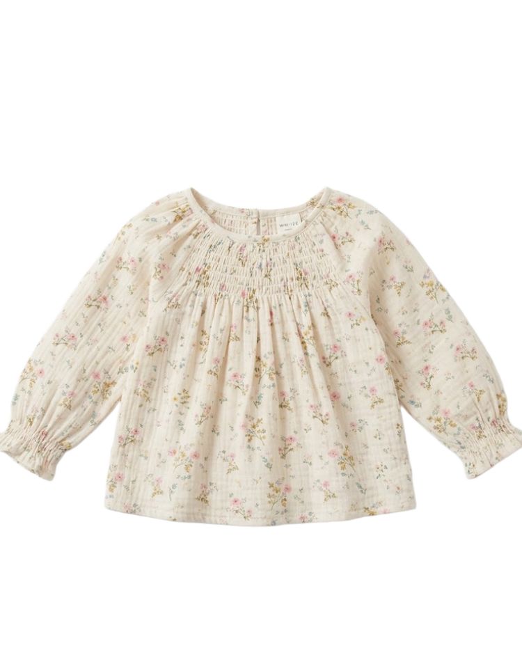 Immagine di Bonton Baby Smokee Creme Daisy Top in Beige 4