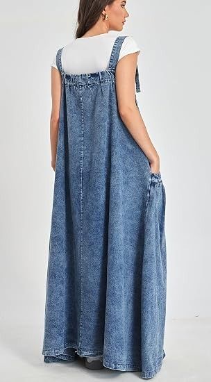 Immagine di Blue Denim Overall Dress 3