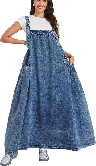 Immagine di Blue Denim Overall Dress 5