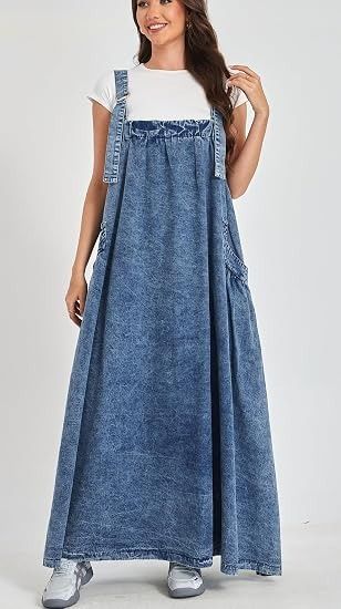 Immagine di Blue Denim Overall Dress 2