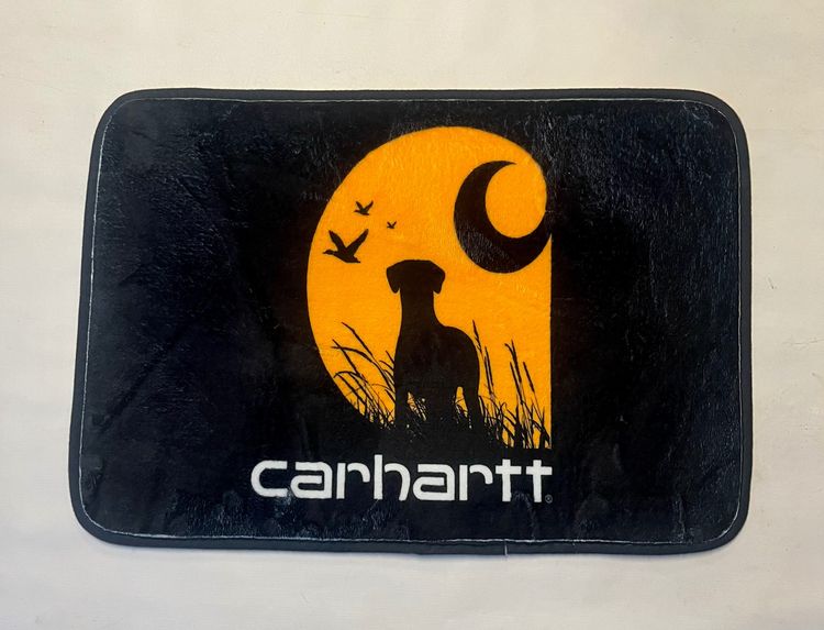Carhartt Black Mat With Dog And Moon Design Novelty image 1