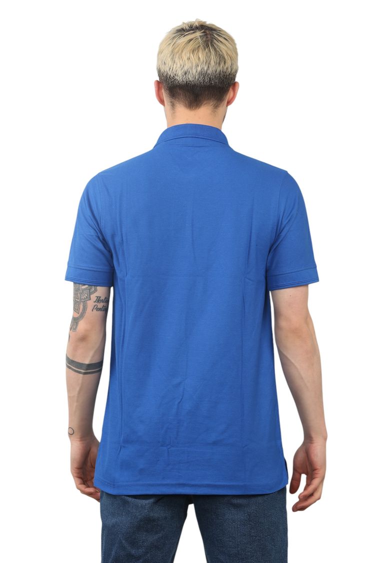 blue polo shirt image 3
