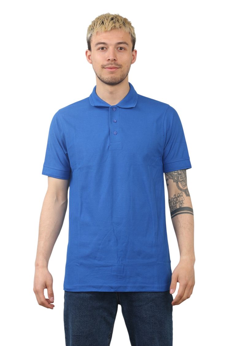 blue polo shirt image 1