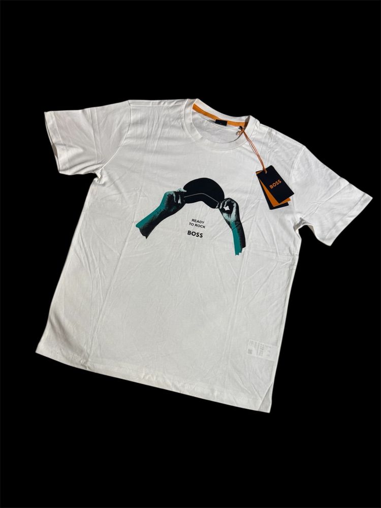 Boss White Graphic T-Shirt