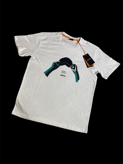 Boss White Graphic T-Shirt
