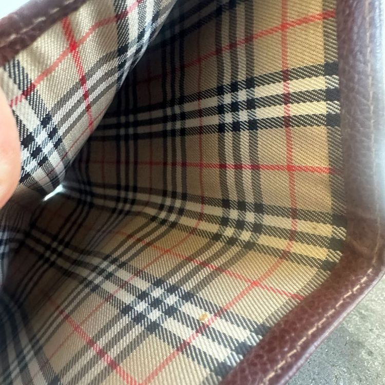 Vintage Burberrys Long Wallet / Companion in Brown Leather & Nova Check pattern image 3