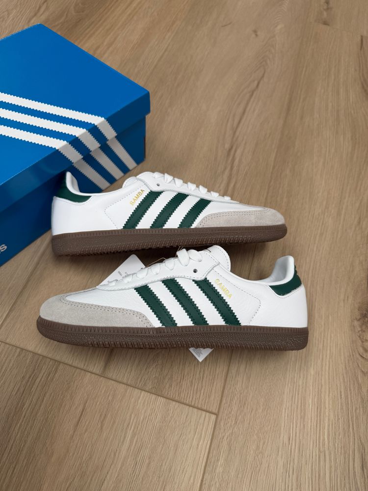 Adidas Originals Adidas White Sneakers With Green Stripes product image