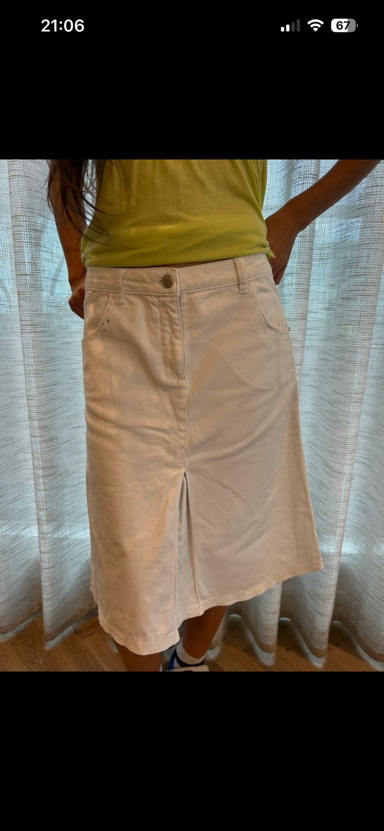 White Midi Skirt
