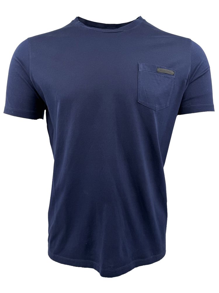 Prada Pocket Detail T-Shirt - Navy (639659703)