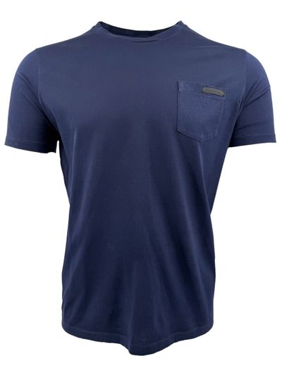 Prada Pocket Detail T-Shirt - Navy (639659703)
