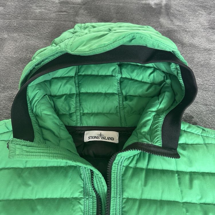 Authentic Stone Island Green 0-Cotton/R-Nylon Tela Down Jacket - Medium imagen 4